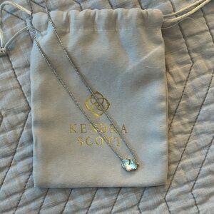 Kendra Scott Silver Necklace with Opalescent Charm